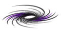 Dynamic Abstract Spiral Vortex in Grayscale and Purple, vector design Generative AI Royalty Free Stock Photo
