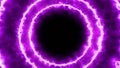 Dynamic abstract tunnel. Circles of purple radiance.