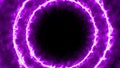 Dynamic abstract tunnel. Circles of purple radiance are moving.