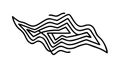 Abstract Wavy Line Pattern Design, vector design Generative AI Royalty Free Stock Photo