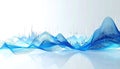 Abstract Blue Waveform Data Visualization Royalty Free Stock Photo