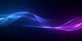 Dynamic Abstract Wave Pattern Background: Dark Blue and Purple Mesh Gradient with Glowing Light Streaks for Modern Digital Designs Royalty Free Stock Photo
