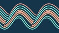 Dynamic Abstract Wave Pattern with Multiple Colorful Lines, vector design Generative AI Royalty Free Stock Photo