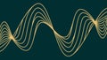 Dynamic Abstract Waves: Flowing Lines Organic Motion Pattern, vector design Generative AI Royalty Free Stock Photo