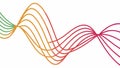 Dynamic Abstract Wavy Lines, Rainbow Gradient Design, vector design Generative AI Royalty Free Stock Photo