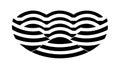 Dynamic abstract wavy pattern, flowing fluid design, vector design Generative AI Royalty Free Stock Photo