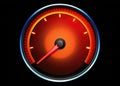 Dynamic Animated 2D Speedometer Graphic Element: Modern, Futuristic Design for UI UX, Game, or Dashboard Royalty Free Stock Photo