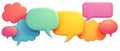 Dynamic Animated Speech Bubbles Vibrant Colorful and Energetic Design Elements for Social Media Posters and More Royalty Free Stock Photo