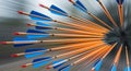 A dynamic arrangement of multiple arrows, Royalty Free Stock Photo