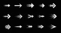 Dynamic Arrow Corridor: Motion-Filled White Arrows on a Black Background Royalty Free Stock Photo