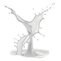 Milk splashing dynamically Royalty Free Stock Photo