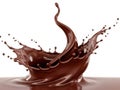 The dynamic artistry of flowing rich chocolate creating a mesmerizing splash effect Royalty Free Stock Photo