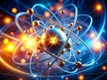 Dynamic Atomic Structure Energy Particles Light Movement Science Concept