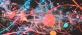 Dynamic atomic symbols and radiating patterns reflect atomic age design concepts