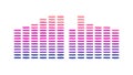 Dynamic Audio Equalizer Bars Icon - Sound Music Visualizer Vector, vector design Generative AI Royalty Free Stock Photo