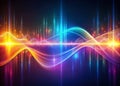 Dynamic Audio Visualization Vibrant Colorful Sound Waves Displaying Audio Frequencies in Real Time
