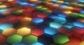 Abstract Hexagonal Pattern Background with Glowing Gradient Colors Royalty Free Stock Photo