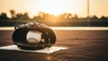 Dynamic Baseball Player Sliding into Base, Kicking Up Dirt during an Intense Game Action Royalty Free Stock Photo