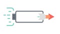 Dynamic Battery Fast Usage Discharge Indicator, vector design Generative AI Royalty Free Stock Photo