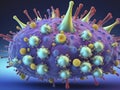 The Dynamic Battle. Fluctuating Respiratory Flu Virus in 3D