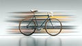 Dynamic Bicycle in Motion with Speed Lines Creating a Sense of Movement and Energy Royalty Free Stock Photo