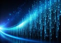 Dynamic Binary Code Stream A Futuristic Digital Technology Background Ideal for Website Headers Product Demonstrations Royalty Free Stock Photo