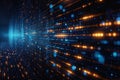 Dynamic binary data flow Streaming digits create intricate matrix background