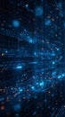 Dynamic binary data flow Streaming digits create intricate matrix background