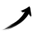 Dynamic black arrow on white background Royalty Free Stock Photo