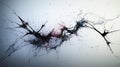 Dynamic black lines dissecting muted background abstract art digital design contemporary space artistic perspective