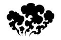 Dynamic Black Smoke Clouds for Tattoo Design and Graphic Elements Royalty Free Stock Photo