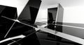 Dynamic black and white abstract architecture Royalty Free Stock Photo