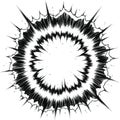 Dynamic Black and White Comic Explosion Effect Royalty Free Stock Photo