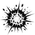 Comic Book Style Black and White Explosion Burst Royalty Free Stock Photo