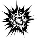 Abstract Black and White Radial Explosion Burst Graphic Royalty Free Stock Photo