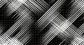 Dynamic black and white intersecting lines abstract pattern Royalty Free Stock Photo