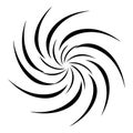 Dynamic black and white vortex design Royalty Free Stock Photo