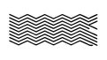 Dynamic Black Zigzag Line Continuous Pattern Vector Background, vector design Generative AI Royalty Free Stock Photo
