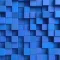 Dynamic Blue Cube Grid Textured Abstract Background Royalty Free Stock Photo