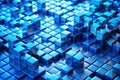 Dynamic Blue Cube Pattern A Modern Geometric Texture for Creative Design Projects Website Backdrops and Print Media Royalty Free Stock Photo