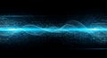 Dynamic blue digital data wave technology background Royalty Free Stock Photo