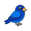 Dynamic Blue Grosbeak Bird Artwork Royalty Free Stock Photo