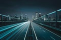 Dynamic blue highway animation creates engaging motion backdrop