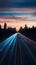 Dynamic blue highway animation creates engaging motion backdrop