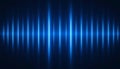 Dynamic blue light waves creating an abstract sound equalizer effect on dark background Royalty Free Stock Photo