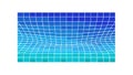 Dynamic Blue Mesh Grid Background. Abstract Digital Technology and Cyber World, vector design Generative AI Royalty Free Stock Photo
