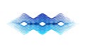 Dynamic Blue Ocean Waves Abstract Graphic, vector design Generative AI Royalty Free Stock Photo