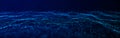 Dynamic blue particle wave. Futuristic point wave. Flow digital structure. Data technology background. 3D rendering Royalty Free Stock Photo
