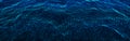 Dynamic blue particle wave. Futuristic point wave. Flow digital structure. Data technology background. 3D rendering Royalty Free Stock Photo