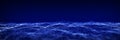 Dynamic blue particle wave. Futuristic point wave. Flow digital structure. Data technology background. 3D rendering Royalty Free Stock Photo
